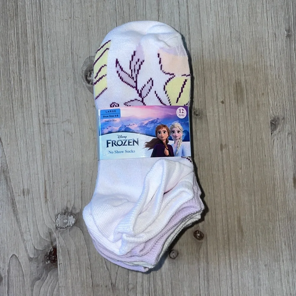 NEW 12-pack Girls Disney Frozen No Show Socks